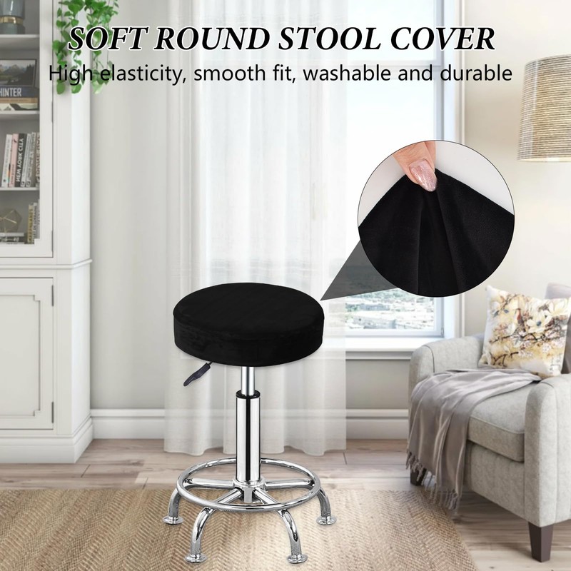 Marjoramy 2 Pcs Stool Covers Round,Bar Stool Seat Covers,Stool Cushions