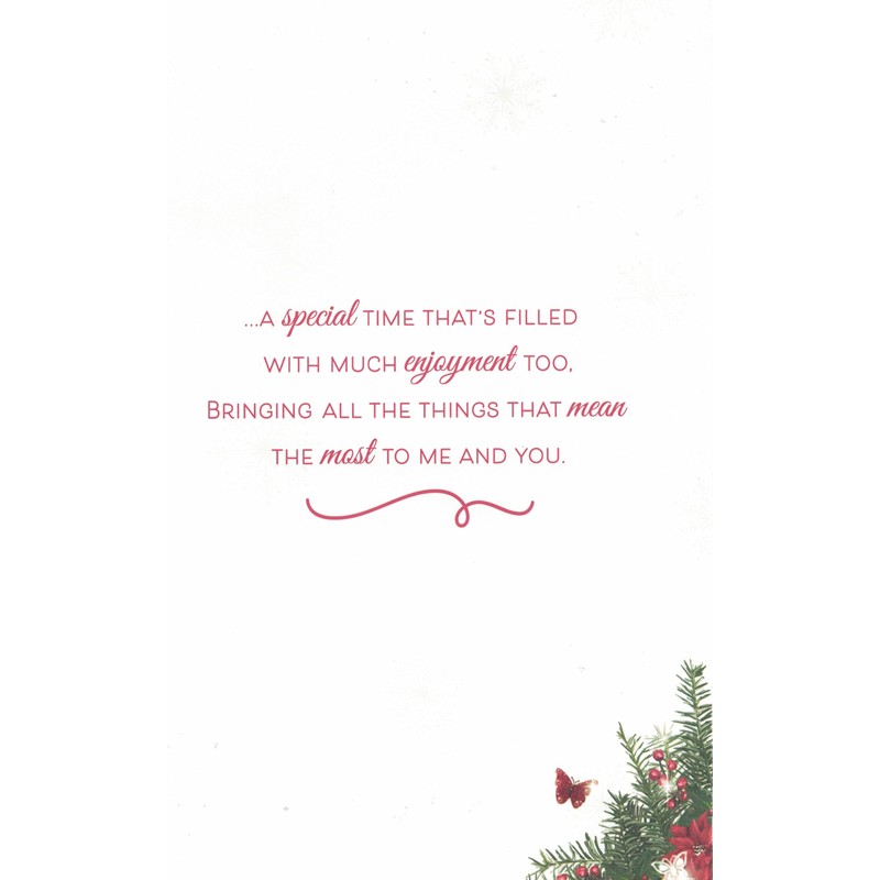 Christmas Card for Wife, Extra Large 8 Page Design, 12x8