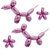 Metallic Pink Balloons - 260q Twisting, Chrome Modelling, Animal Making
