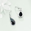 DAYLINLOVE Sterling Silver Black Onyx Peacock Earrings - Peacock Feather