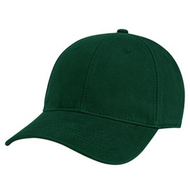 100% Cotton Structured Baseball Cap - Adjustable (Up to XL), Large Baseball cat, Big Trucker hat for Big Head 24“-26.5” Green