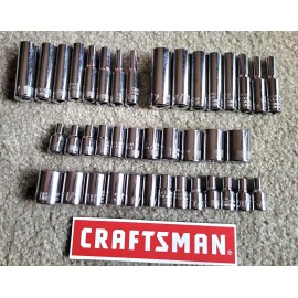 CRAFTSMAN  40pc Short/Deep  1/4dr  SAE & METRIC 6pt ratchet wrench socket set