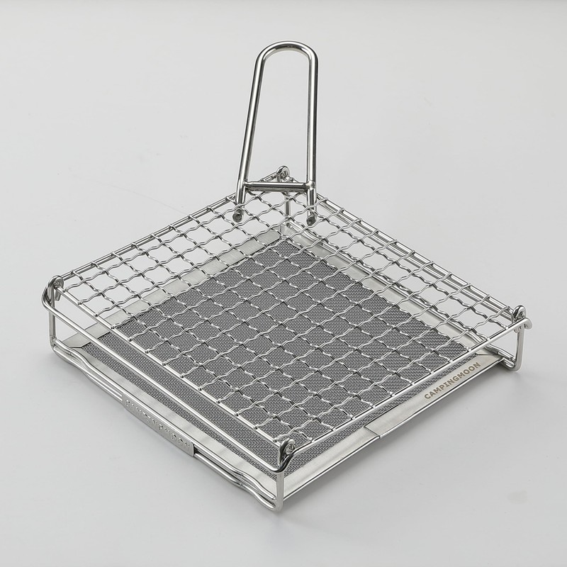 キャンピングムーン(CAMPING MOON) 網トング 焼網ハンドル キャンプ バーベキュー BBQ 網用フックハンドル 小型 2個組