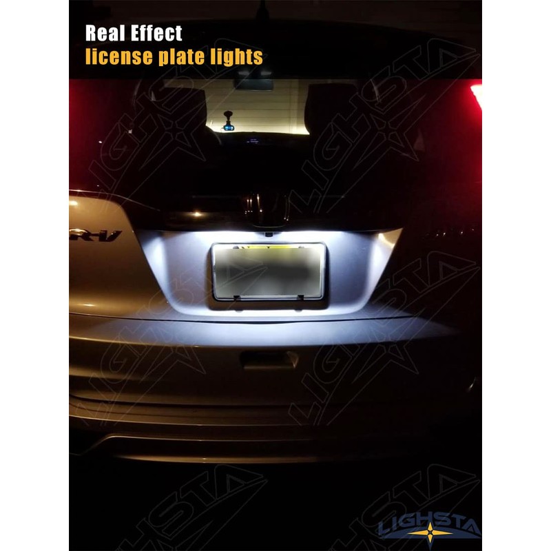 LIGHSTA 12PCS Super Bright White LED Interior Light Kit Package