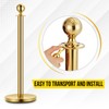 Stanchion Post with Velvet Rope, VIP Stanchion Queue Pole Barrier