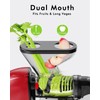 Masticating Juicer - Cold Press, Dual Mouth, Anti-Clog, Quiet, BPA-Free,