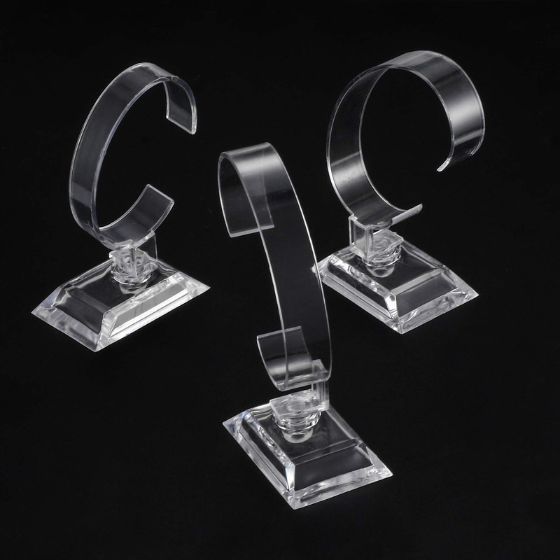 10 Pcs Watch Display Stand Holder, Transparent Bracelet Stand Holder,