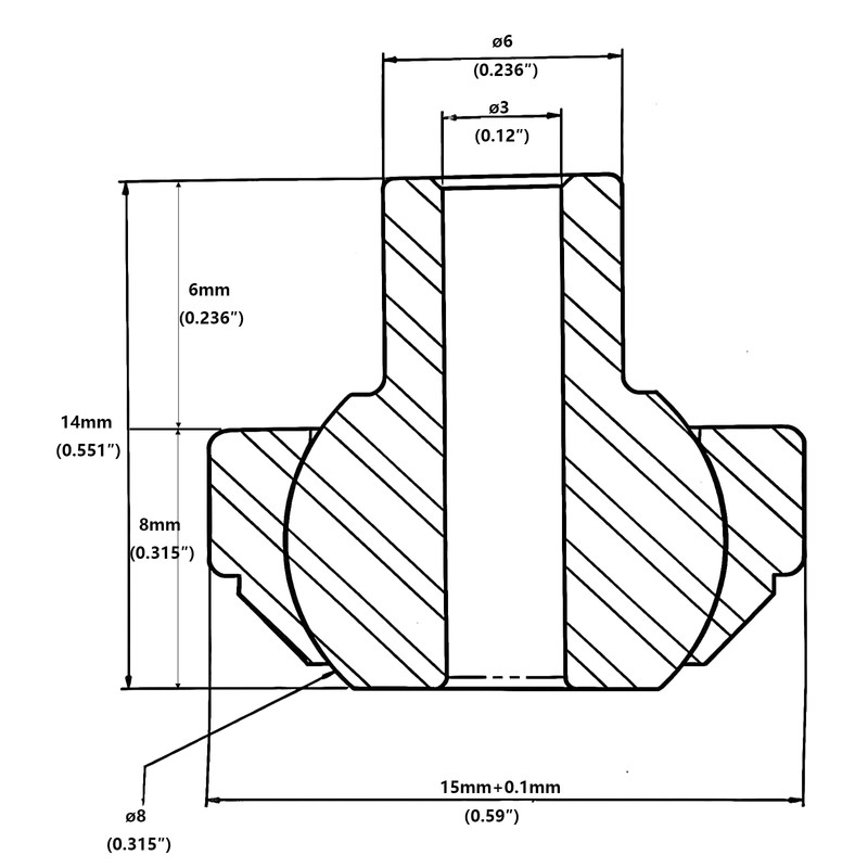 DCYCBTH Round Recessed Spindle Nozzle for 15mm Lathe Spindle Hole,