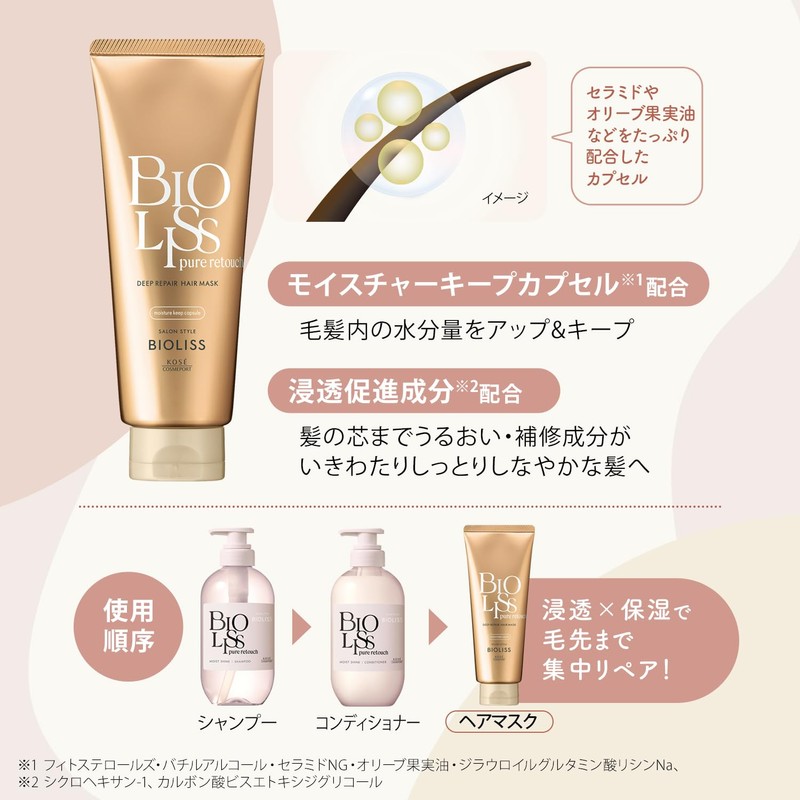 Biolis Pure Retouch Deep Repair Hair Mask, 7.1 oz (200