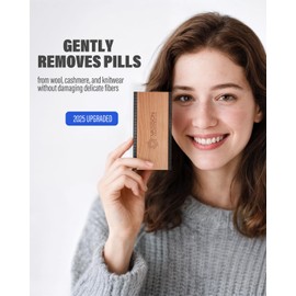 Cashmere Comb for Sweaters, Sweater Comb for Removing Pills and Fuzz, Gentle on Wool & Knitwear, Portable Handheld Clothing Care Tool with Storage Pouch