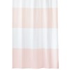 mDesign Wide Stripes Shower Curtain - Washable Shower and Bath