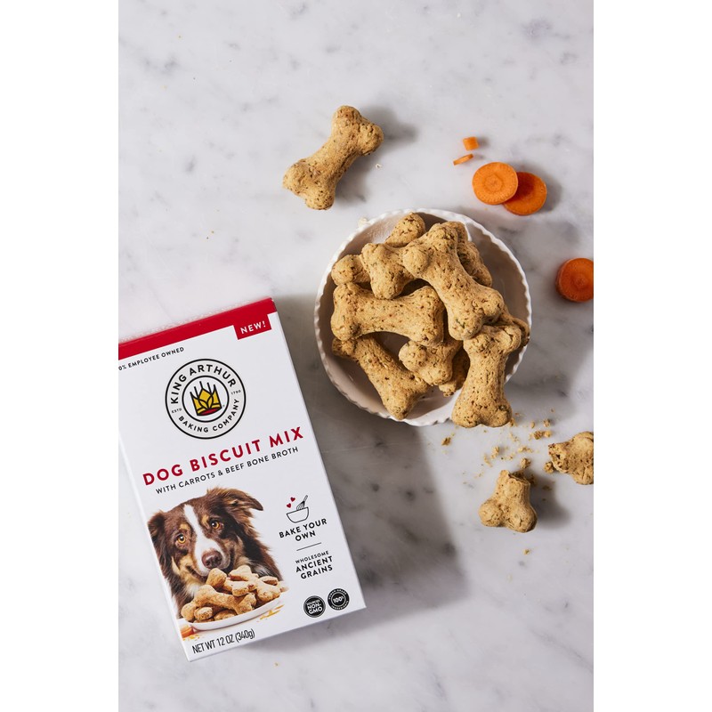 King Arthur Dog Biscuit Mix, Beef Bone Broth & Carrot,