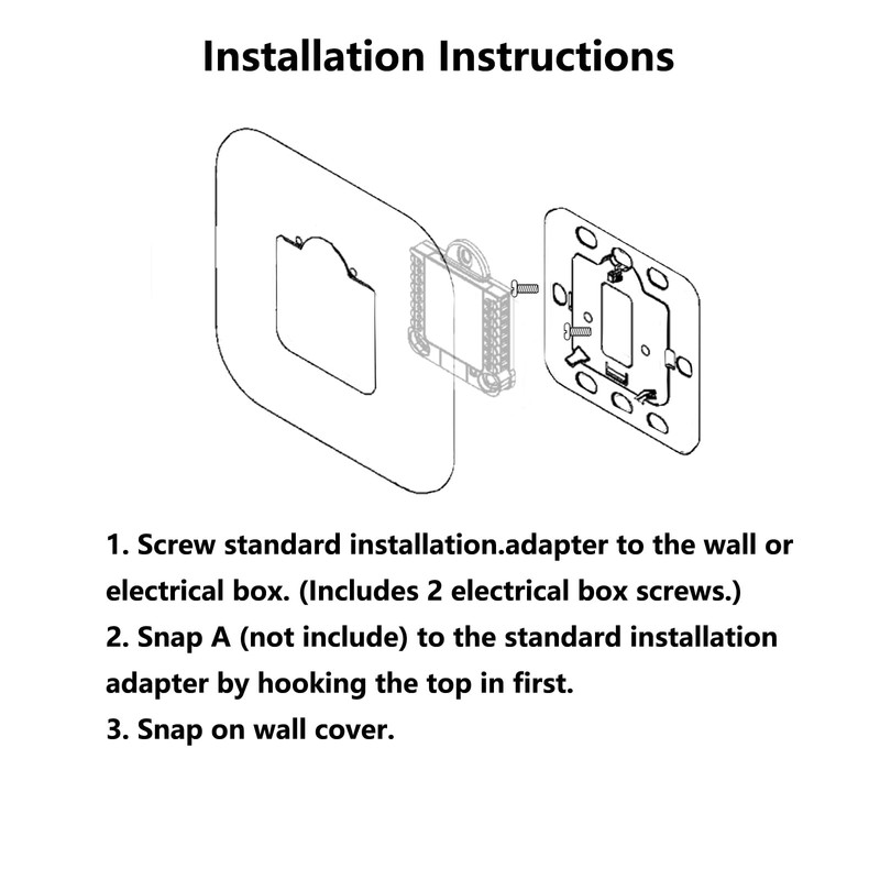 ARYEIELLSOW THP2400A1080 Large Cover Plate & Electrical Box Adaptor for