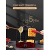 FOHERE Waffle Maker 3 in 1 Sandwich Maker 1200W Panini