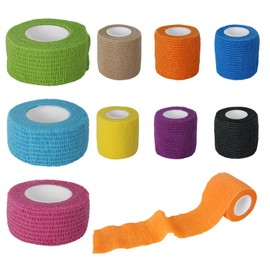 xflyxin Self-Adhesive Bandages, First aid Tape for Dogs' Legs, Paws, Wounds, Horses, Cats, Birds, Animals, 9 Veterinary Bandages for pet Dogs and Horses, Wrist sprains and Swelling (Multiple Colors)