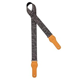 Ortega Guitars Guitar Strap Length Adjustable - Acoustic Guitar / Bass, Electric Guitar, Electric Bass - Spring Series - Cotton, Dark (OCS-300)