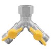 Joywayus Nickel Plated Brass G1/2" 3 Way Shower Diverter Valve,