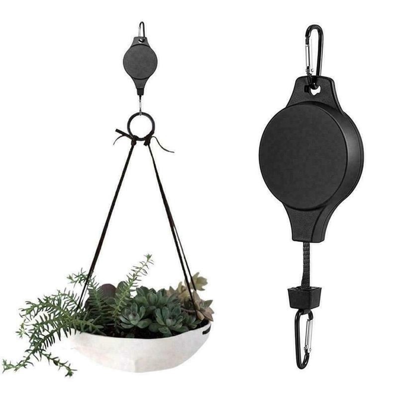 TIANLIN 4 PCS Heavy Duty Retractable Plant Hanger,Plant Pulleys for