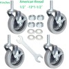 DICASAL 4 Inch American Size Threaded Stem Swivel Caster Wheels