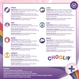 Choolip Squeeze Vita Stick Lickable Cat and Dog Treats. Cat Multivitamin SnackVariety Pack, 7 Different Formulas, Antioxidants, Minerals, Vet-Formulated 49pk Lickable Cat Treat Pack. Nutrient-packed.