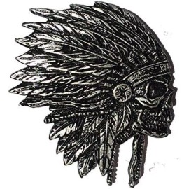 Side Headdress Indian Chief Skull Mc Jacket vest Hat Biker PIN
