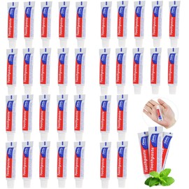 HAIFOTRVA 30 Tubes Bulk Travel Size Toothpaste,0.176 oz Extra Small Toothpaste Travel Size Bulk Mint Mini Disposable Toothpaste for Hotel,Guests,Homeless,Charity(Too Small, Only Good for Single Use)