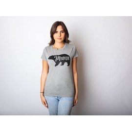 Womens Mama Bear T Shirt Cute Funny Best Mom of Boys Girls Cool Mother Tee Funny Womens T Shirts Mother's Day T Shirt for Women Funny Animal T Shirt Dark Grey L