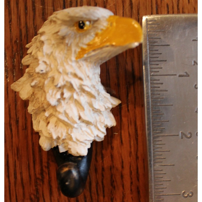 Quality Cast Sculpture Hand Painted Eagle Coat Hat Hook Animal