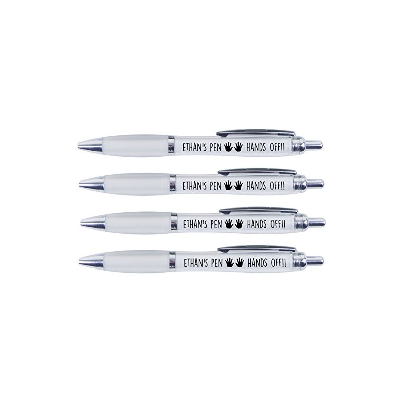 ETHAN'S Pen Hands Off!!, 4 Printed PENS for Ethan