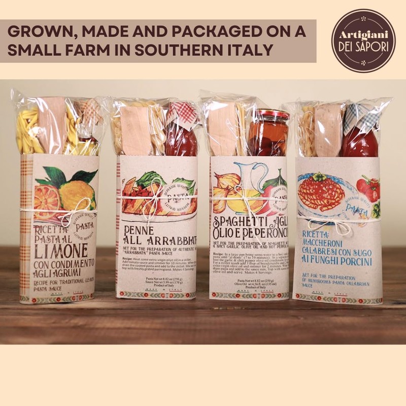 Pasta Gift Set, Penne Pasta with Spicy "Arrabbiata" sauce.