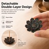 2 PCS Lotus Incense Holder, Double Layer Red Copper Incense