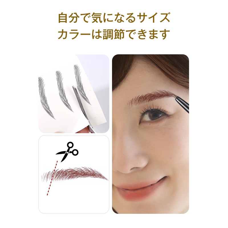 YOYO Eyebrow Seals Natural Waterproof Time-saving Long Lasting 60 Pairs