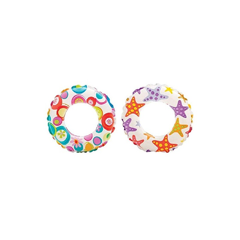 Intex - Recreation Lively Print Swim Ring, Summer Fun (Pack
