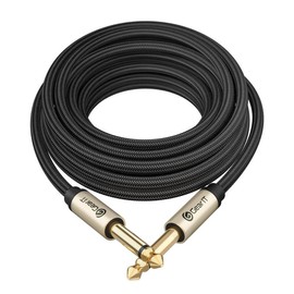 GEARit Guitar Instrument Cable - Nylon Braided 1/4 Inch to 1/4 inch TS Straight Male to Male bass guitar - Length: 25 Feet, Pack: Single Pack
