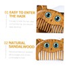 FOMIYES 2pcs Green Sandalwood Combs Fine Tooth Hair Combs for