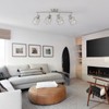 BUXVRCS Adjustable Multi-Directional Brushed Nickel Light Fixtures, Semi Flush Mount