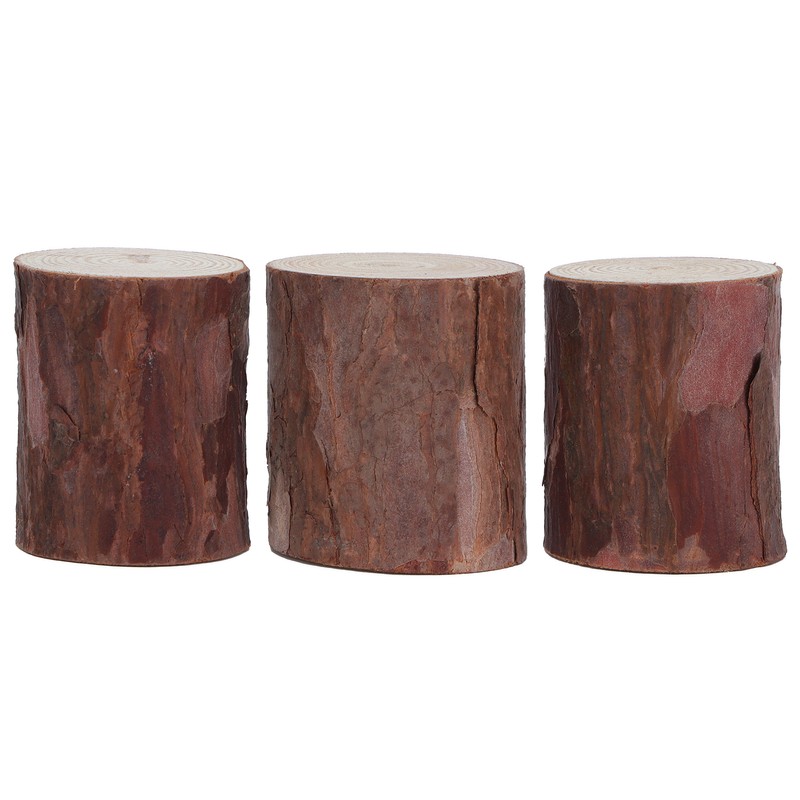 Wood Stakes Cylindrical Pine Log DIY Painting Material Flower Pot