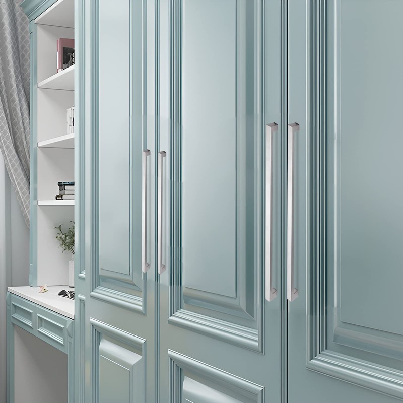 Redunest Cabinet Pulls Brushed Nickel Cabinet Handles Square Drawer Pulls,