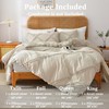 MILDLY Boho Duvet Cover Beige - Tufted Comforter Cover Set