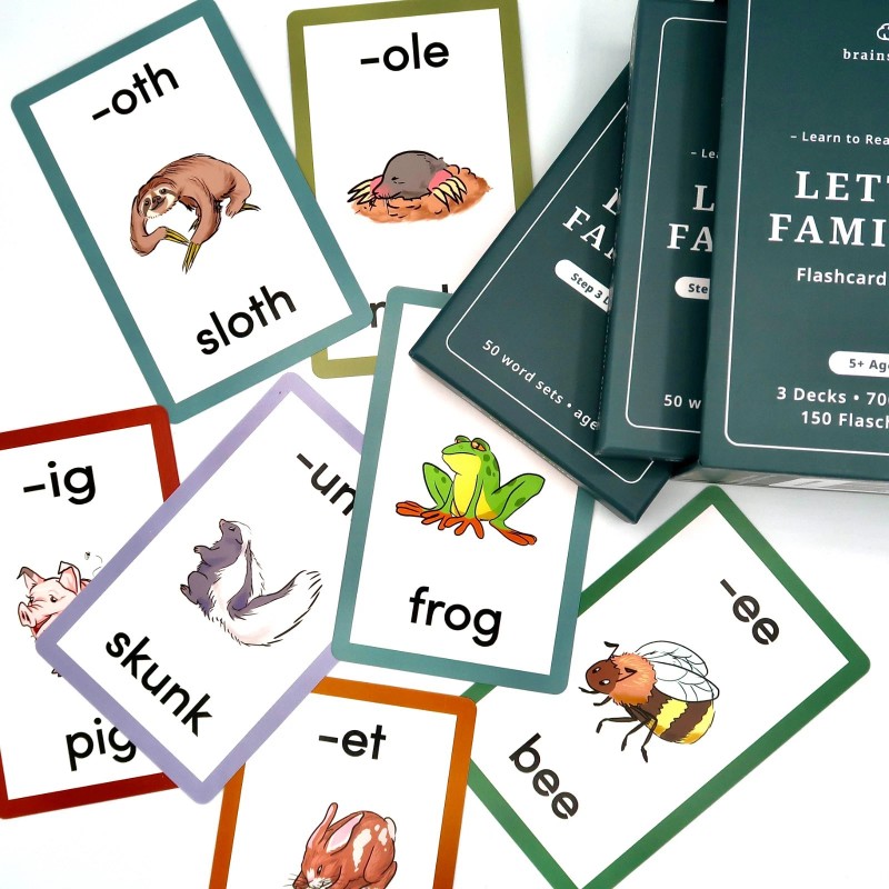 Brainstrong Phonics Flashcards - Brainstrong Letter Families - Box Set