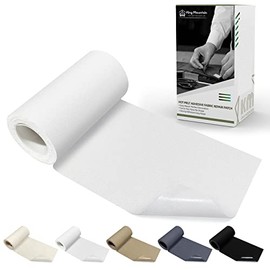 KING MOUNTAIN Parche de Lona para Planchar, 3"×60", Parche de Reparación de Tela de Algodón 100% Impermeable, Usado para Varios Sofás, Carpas, Ropa, Asientos, Maletas (Blanco)