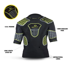 Optimum Boy's Atomic Protective Shoulder Pads - Black/Yellow/Grey, Mini