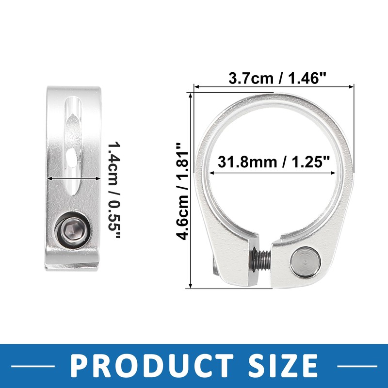 A ABSOPRO Aluminium Alloy Bike Seat Post Clamp Seat Adapter