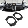 2pcs 6.5inch Black Door Speaker Adapter Spacer Rings with 2