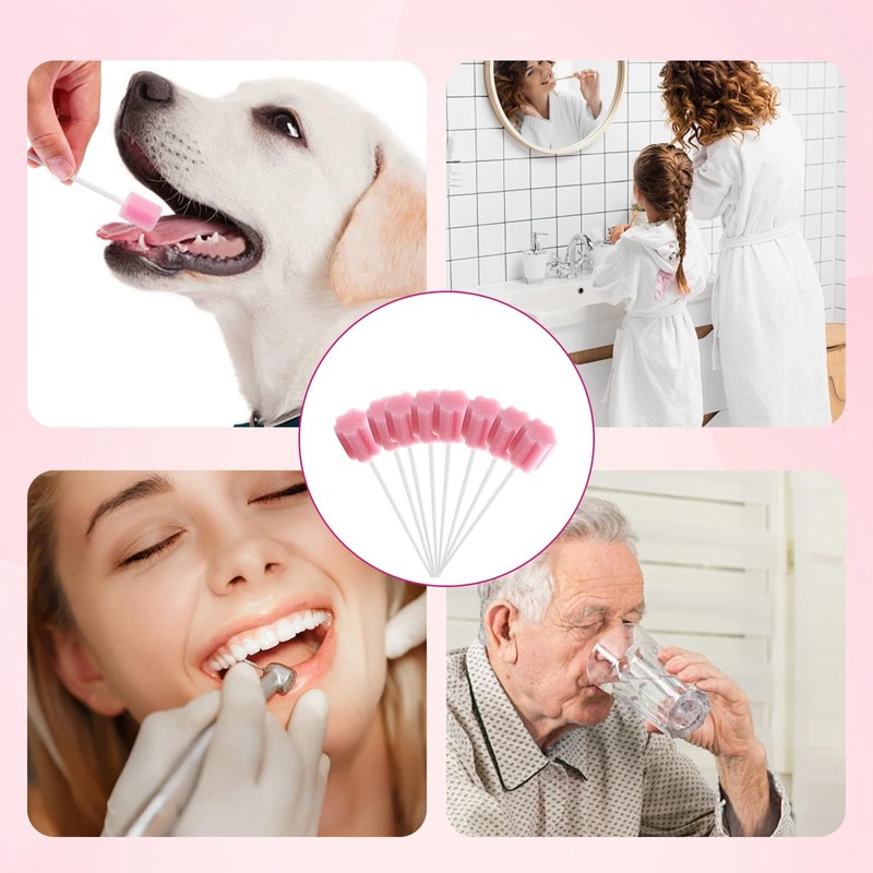 Asheyya 60 Pcs Disposable Mouth Sponges on Stick for Hydration,