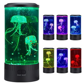 Cosney Jellyfish lamp 7-Colour 5 Level Brightness Mood Night Lights Jellyfish Aquarium Home Office Decoration Jellyfish Tank Light Birthday Gifts for Adults and Children