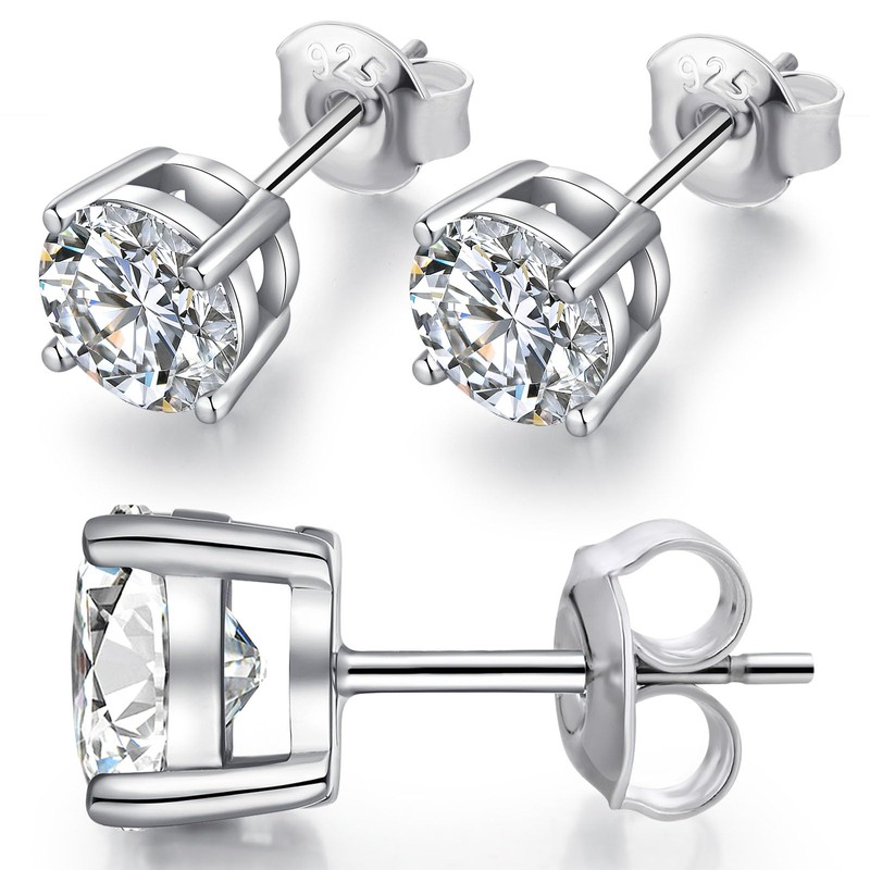 Earring Backs for Studs, Moconar 12PCS 925 Sterling Silver Earring