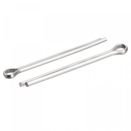 sourcing map Split Cotter Pin, 4mm x 80mm Stainless Steel Clip Fastener Fitting for Automotive, Mechanics, Silver Tone, 30Pcs