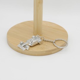 Moydolo 3D F1 Race Car Keychain Charm Novelty Metal Formula 1 Racing Model Key Chain Ring Pendant Keyring Gifts for Men Women