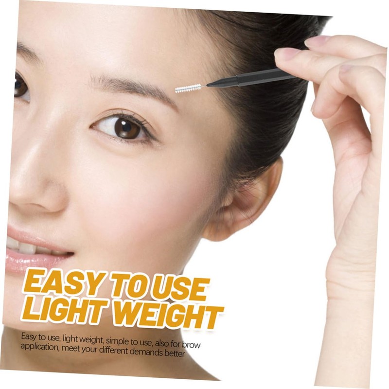 FOMIYES 60pcs Portable Eyebrow Brushes with Caps Mini Eyelash Applicators